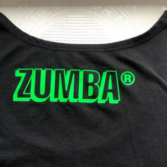 Zumba Fitness Black Tank-Top Shirt Women’s Size L Logo Printed Activewear Dance - Picture 14 of 16